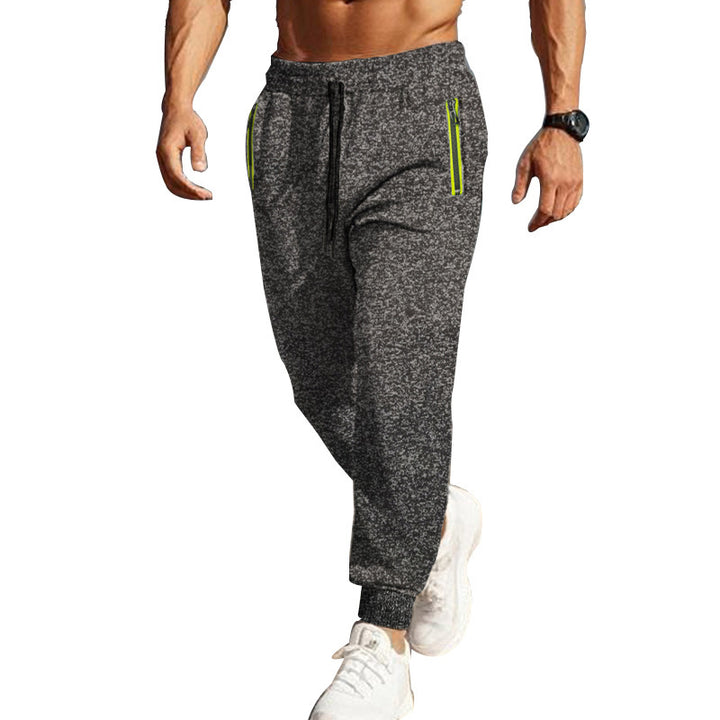 Sporty men's joggers with practical zipper and elastic waistband Lune London