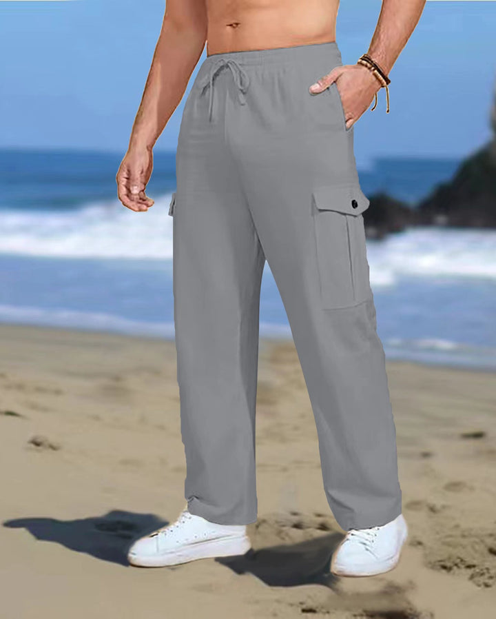 Men's cargo pants with convenient pockets and elastic waistband Lune London