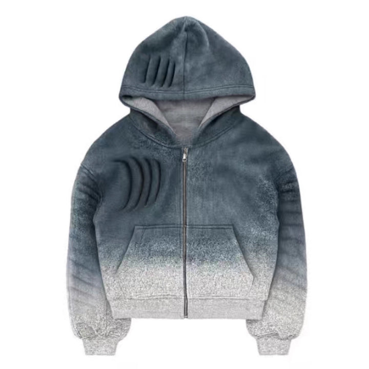 Veste hoodie femme avec dégradé tendance et zip pratique Chic & Stil