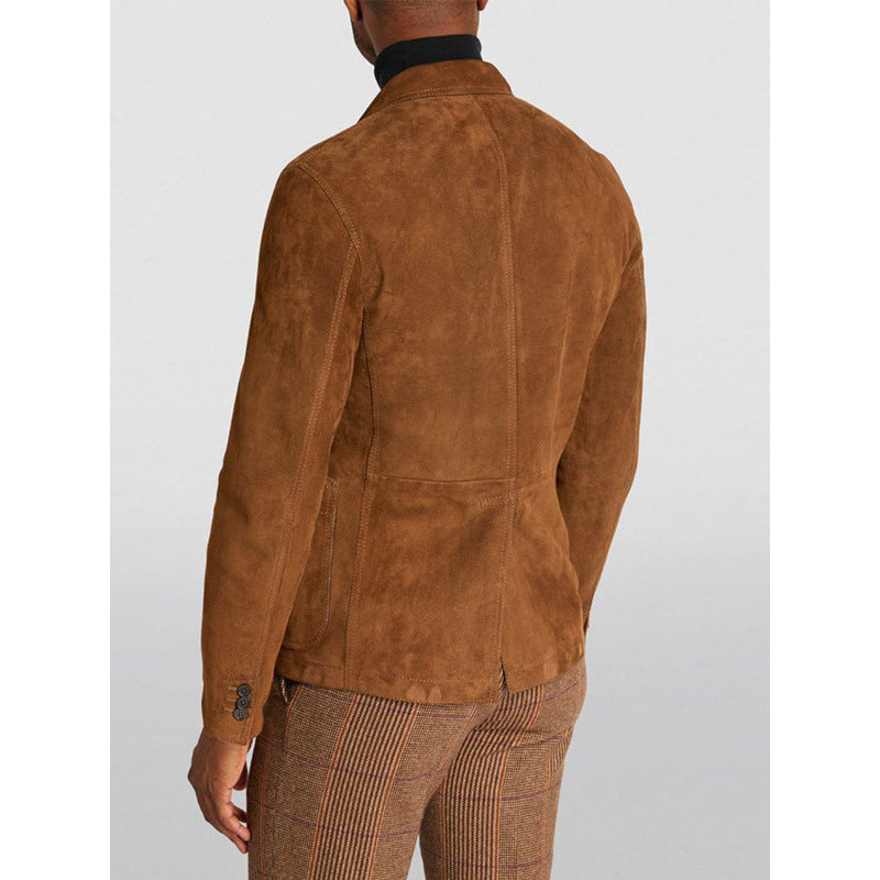 Elegant suede jacket for men with modern pockets and relaxed fit Lune London