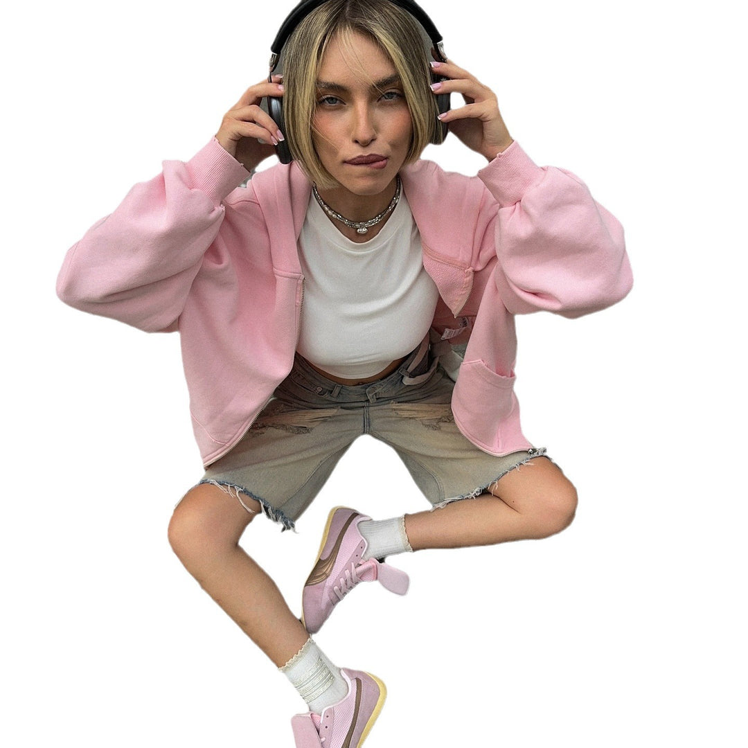Oversized hoodie for women with sparkling inscription Lune London