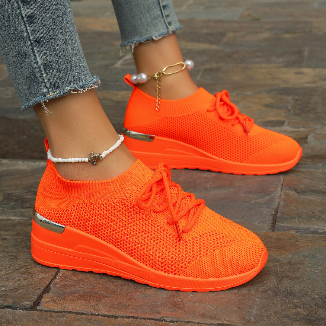 Women's Comfortable Sport Sneakers with Breathable Upper Material and Elegant Platform Sole Lune London