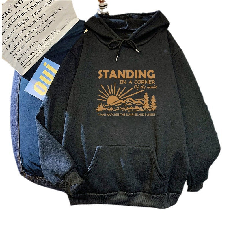 Women's hoodie with inspiring landscape design Chic & Stil