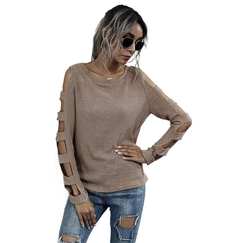 Women Ribbed Sleeveless Décolleté Top Lune London