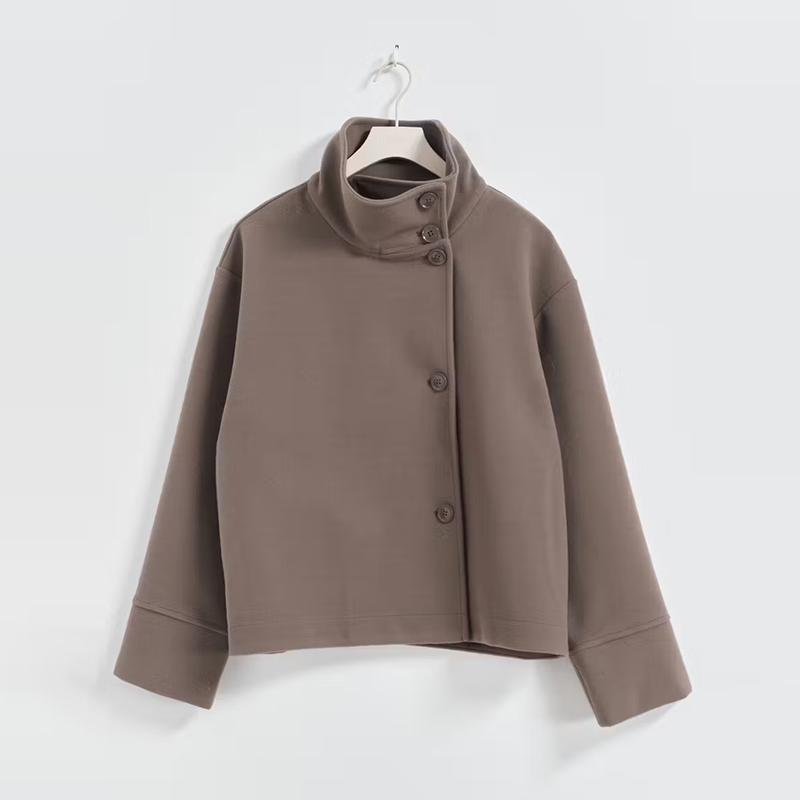 Fashion wool jacket for women with structured collar and elegant cut Lune London