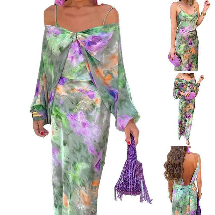 Robe Maxi Élégante pour Femmes avec Couper Joueur et Manches Transparentes Chic & Stil