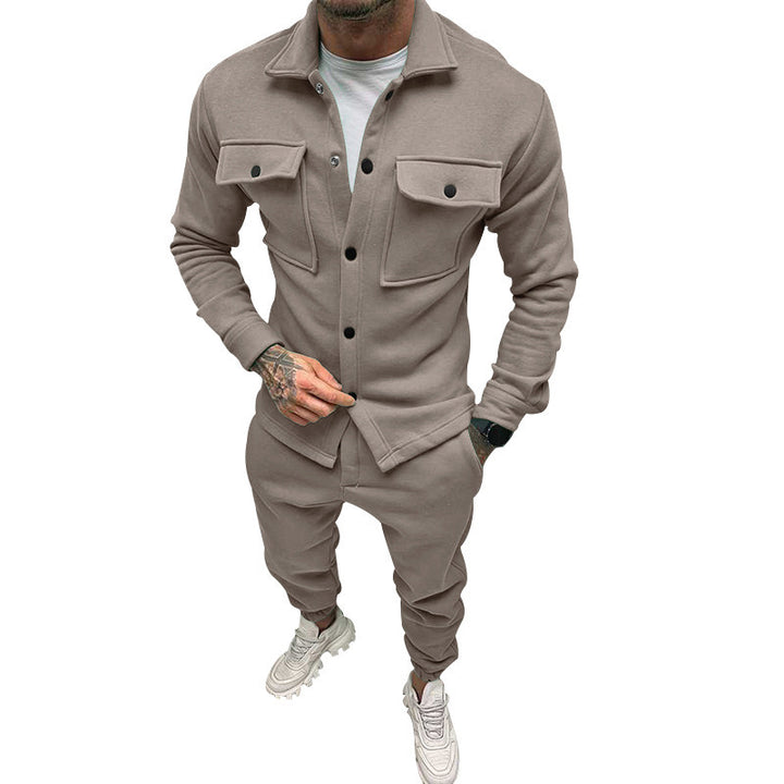 Stylish leisure suit for men with button placket and practical pockets Lune London