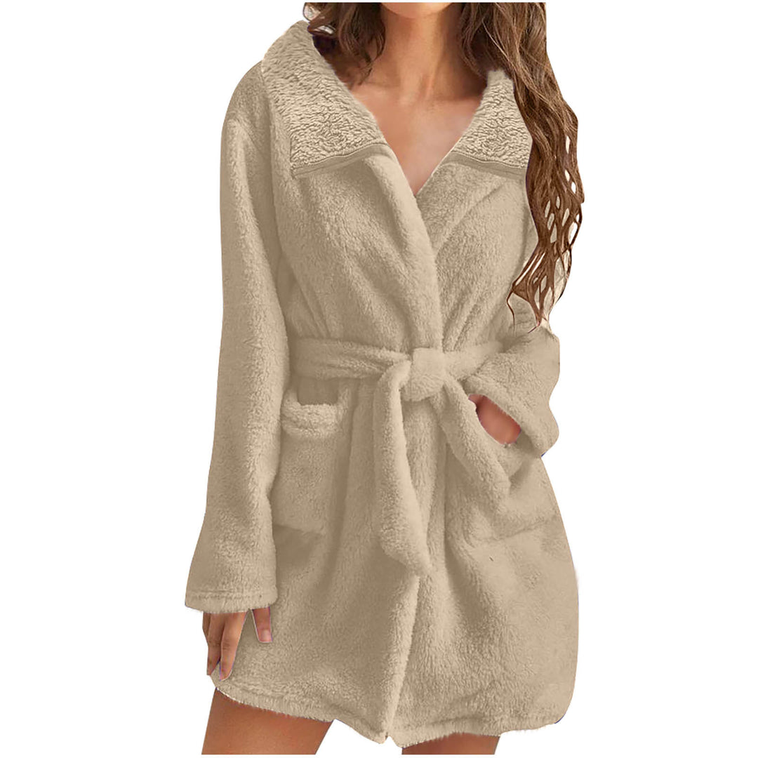 Ladies Cozy Polar Fleece Robe Lune London