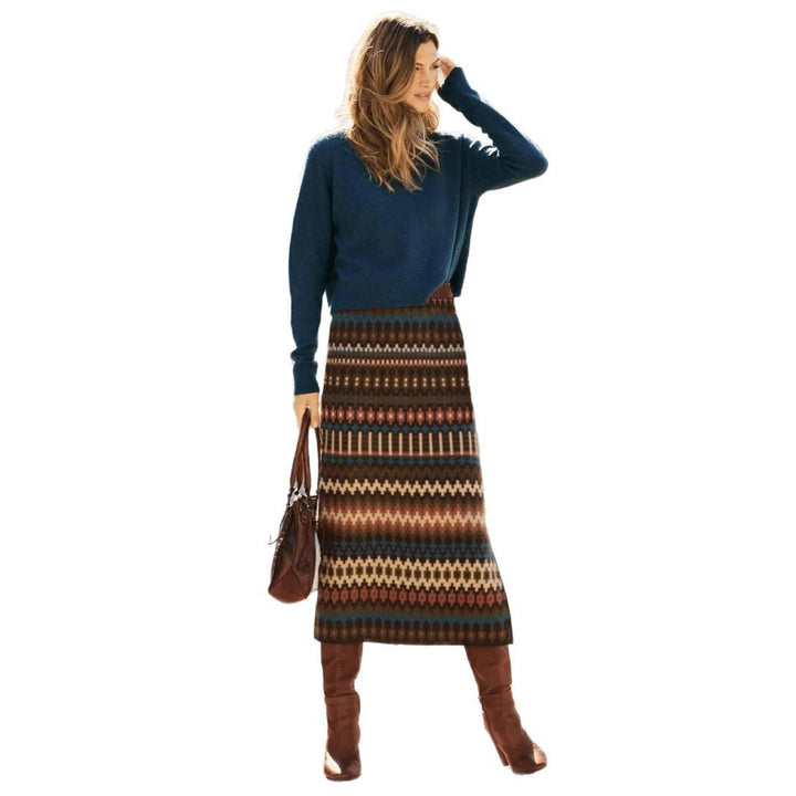 Bohemian maxi skirt with Lune London pattern