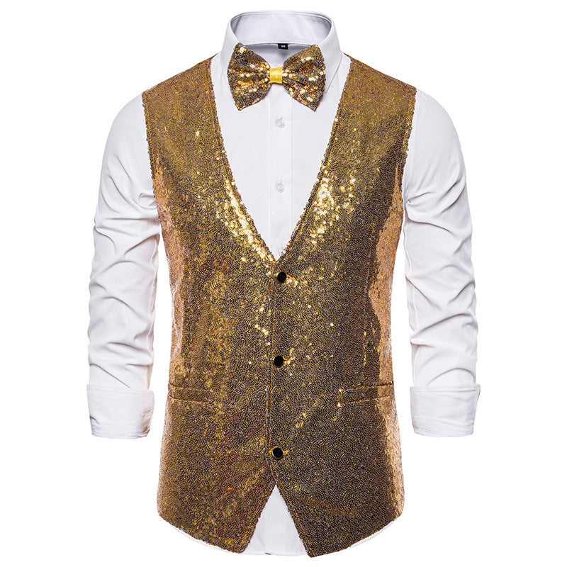 Elegant sequin jacket for men with a classic cut and practical bow tie Lune London