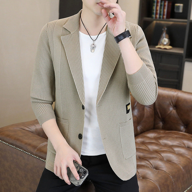 Casual knitted blazer for men with a unique texture and a modern fit Lune London