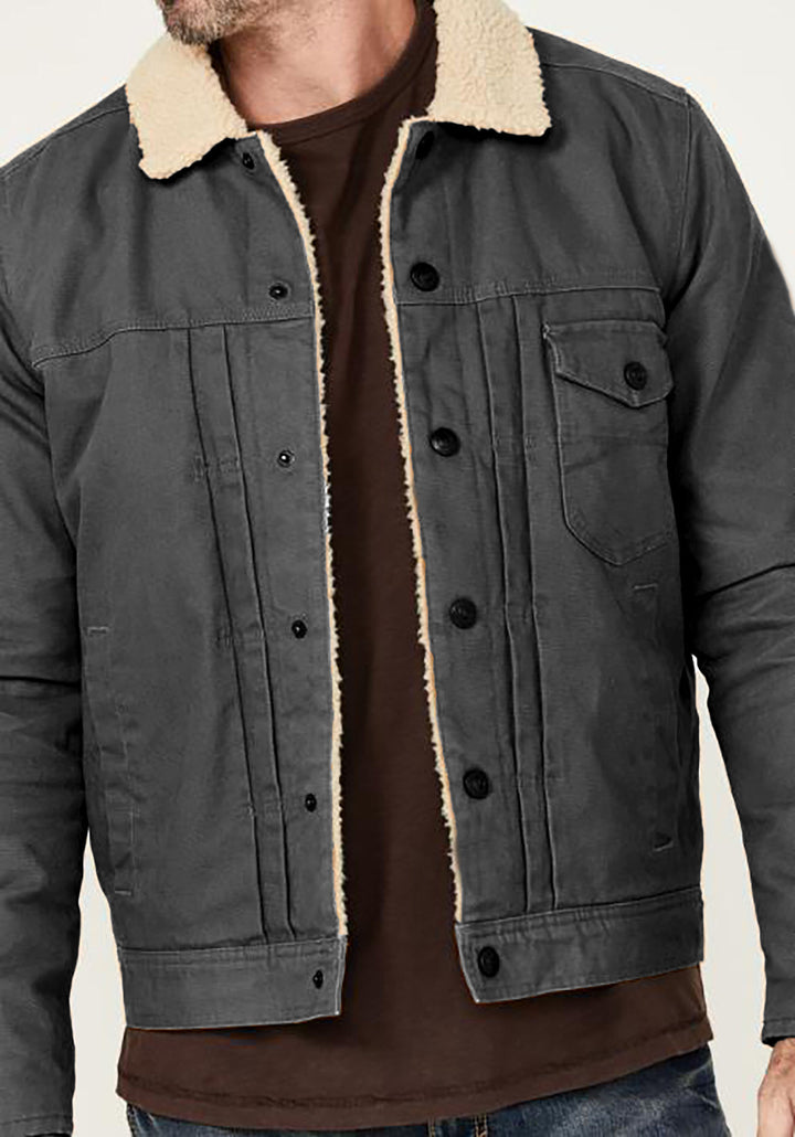 Winter jacket for men made of durable cotton material with teddy lining and practical pockets Lune London