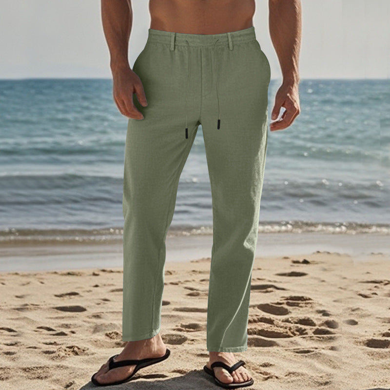 Casual beach pants for men with elastic waist and practical side pockets Lune London