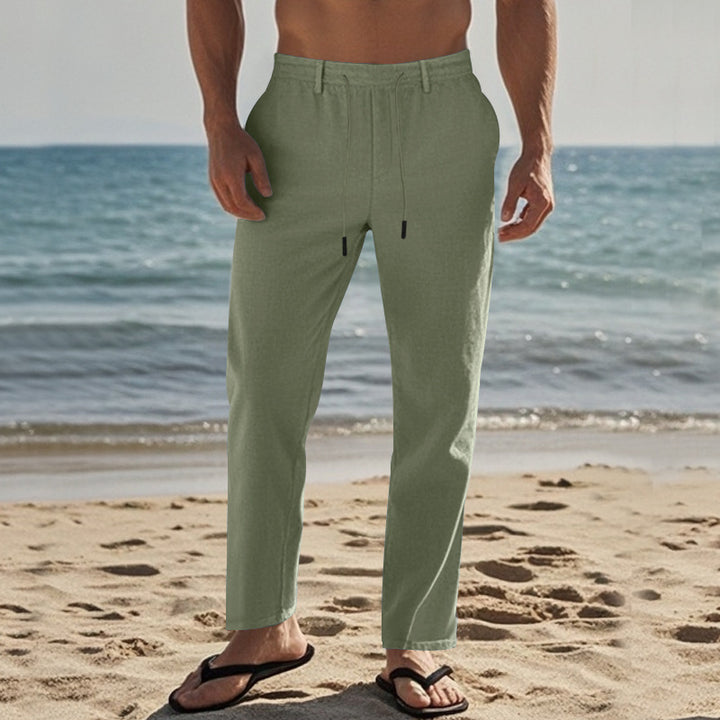 Casual beach pants for men with elastic waist and practical side pockets Lune London