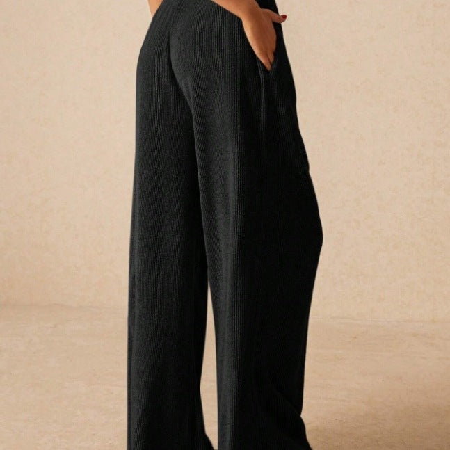 Loose leisure pants for women with elastic waistband and drawstring Lune London