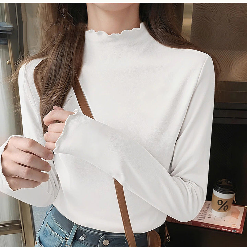 Ladies elegant long-sleeve shirt with ruffle details Chic & Stil