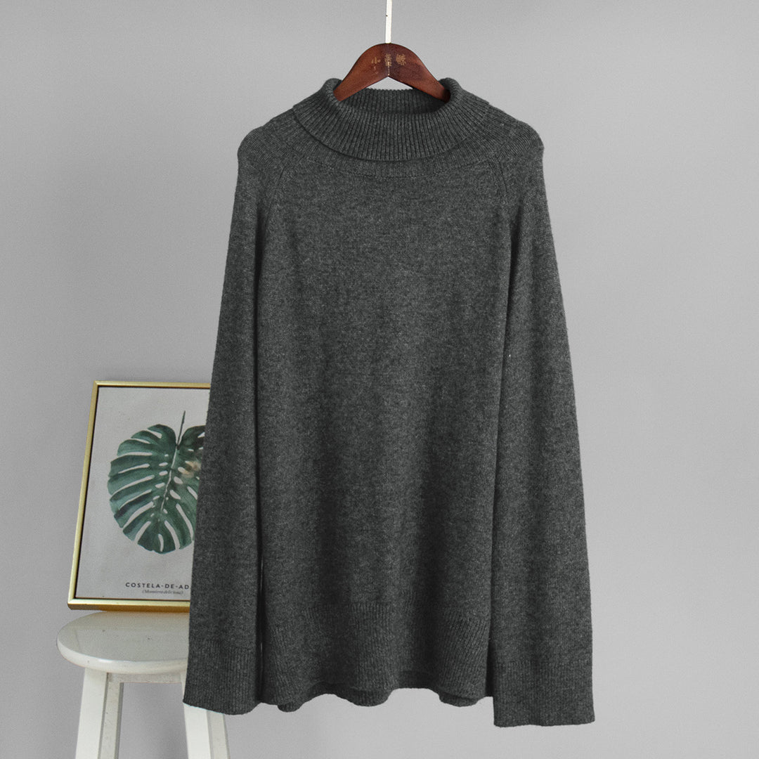 Pull femme confortable à col roulé en fine maille Chic & Stil