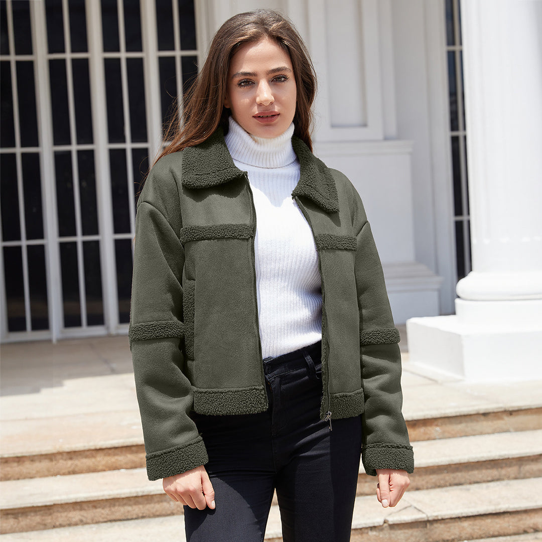 Women's transition jacket with soft fleece and stylish collar Lune London