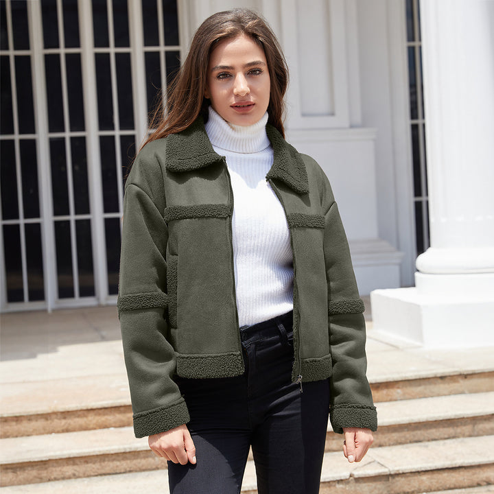 Women's transition jacket with soft fleece and stylish collar Lune London
