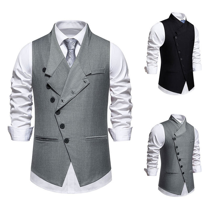 Elegant waistcoat for men with asymmetric collar and modern accents Lune London