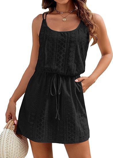 Summer dress for women with a relaxed cut and decorative drawstring at the waist Lune London
