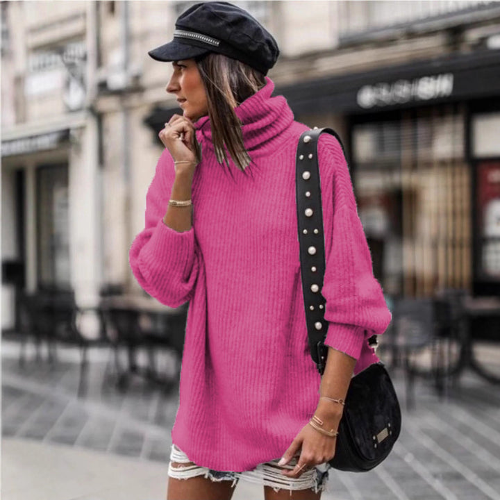 Ladies oversized trendy turtleneck sweater Lune London