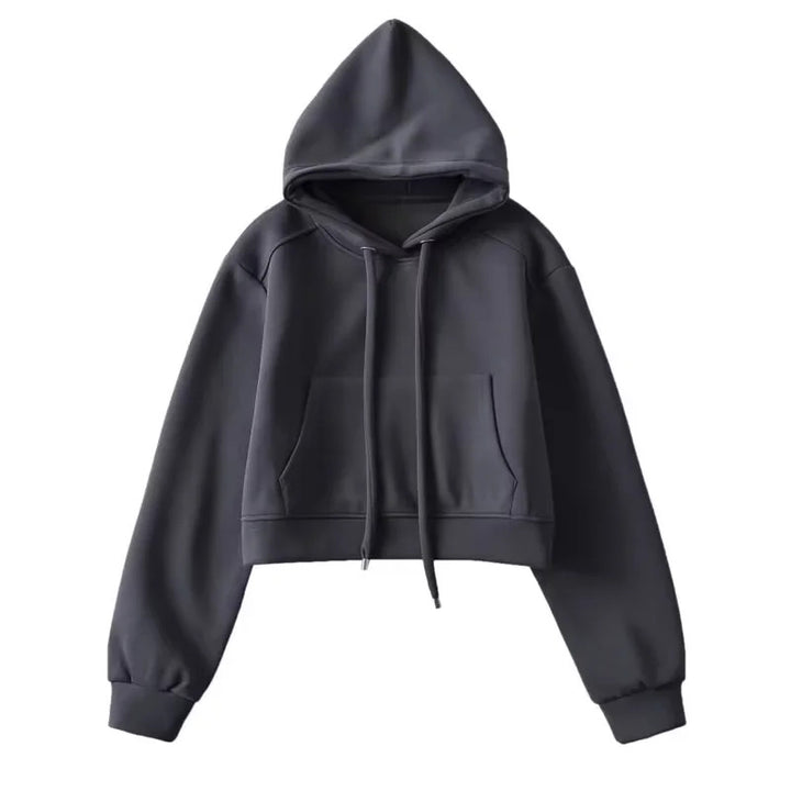 Cropped hoodie for women in sweatshirt material Lune London