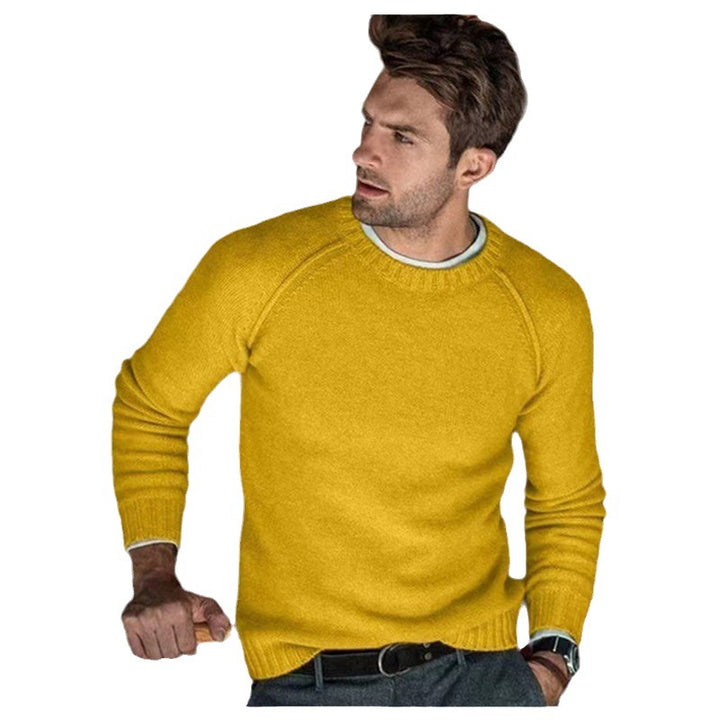 Crew neck pullover for men in fine knit Lune London