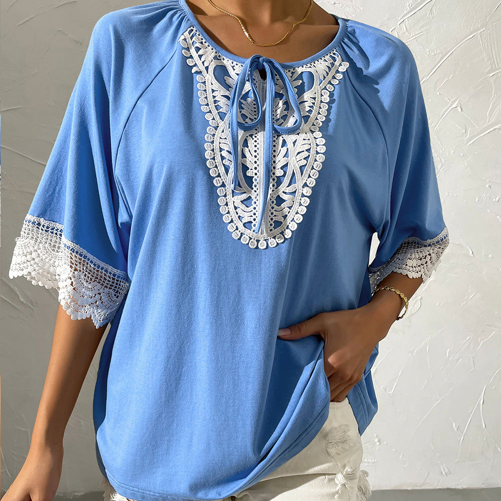 Casual tunic for women with lace details and side slits Lune London