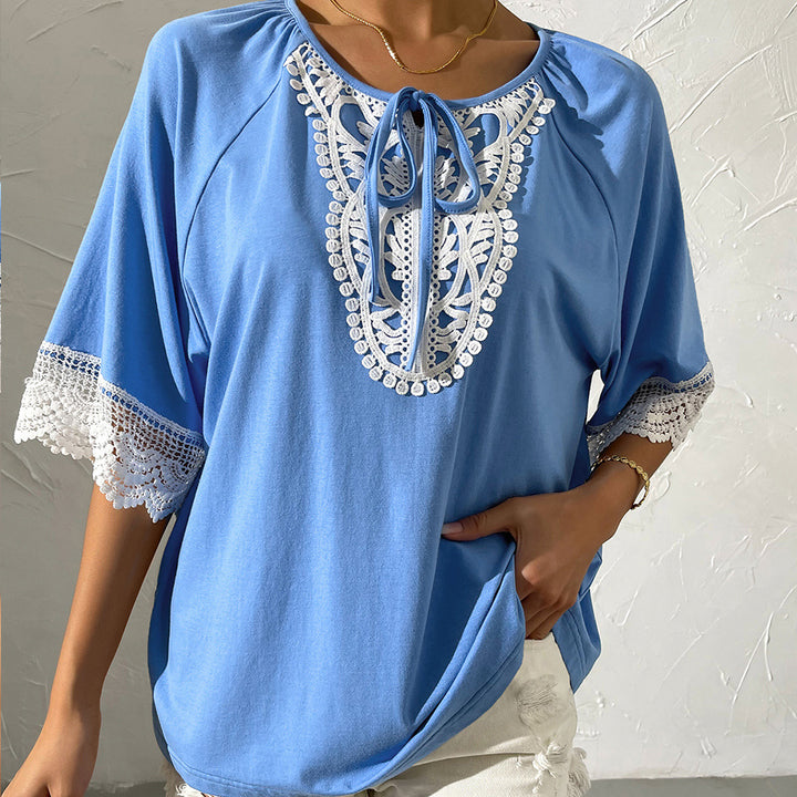 Casual tunic for women with lace details and side slits Lune London