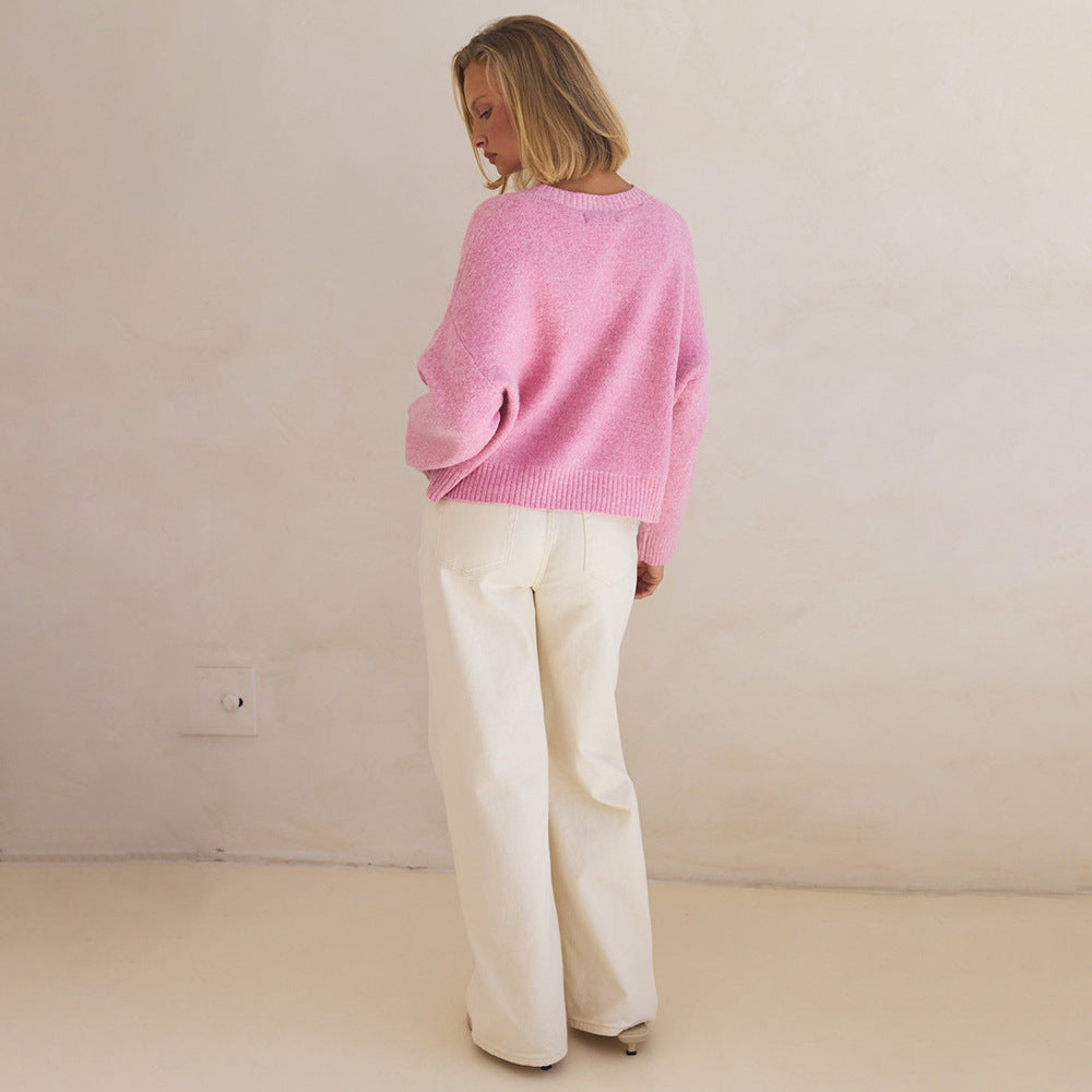 Lune London Plush Women's Sweater with Decorative Bow Pattern