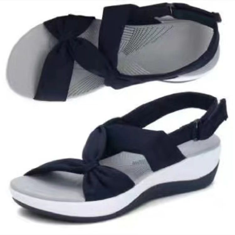 Women's wedge sandals with adjustable strap and comfortable cushioning Lune London