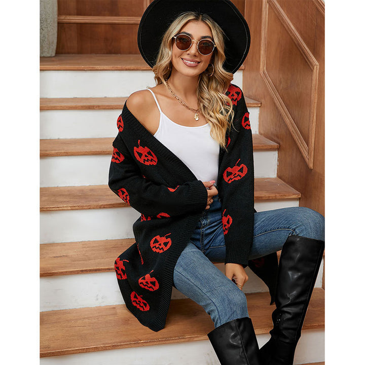 Cardigan pour femmes avec motif d'Halloween Chic & Stil