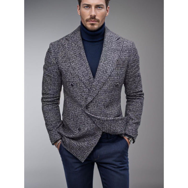 Men's Elegant Double-Breasted Blazer Chic Und Stil