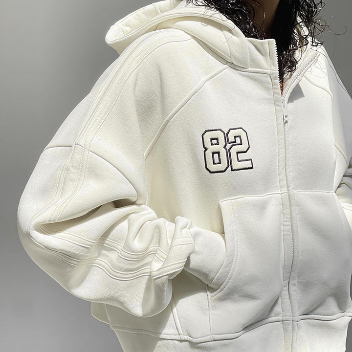 Ladies Oversized Zip-Hoodie Lune London