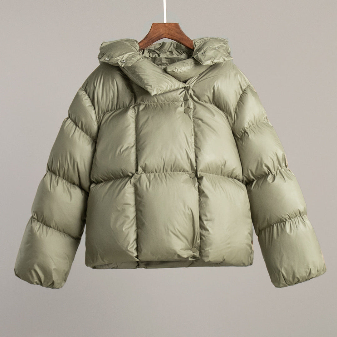 Women's Stylish Short-Cut Down Coat with Hood Lune London