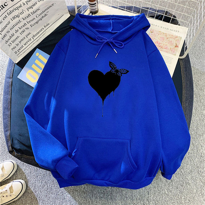 Women's Hoodie with Creative Heart Design Chic & Stil
