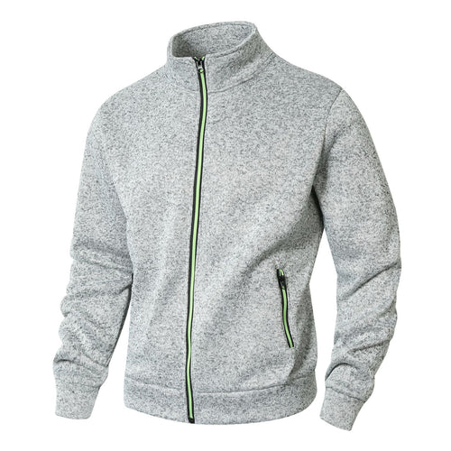 Sporty fleece jacket for men with a comfortable high collar and zippered pockets Lune London