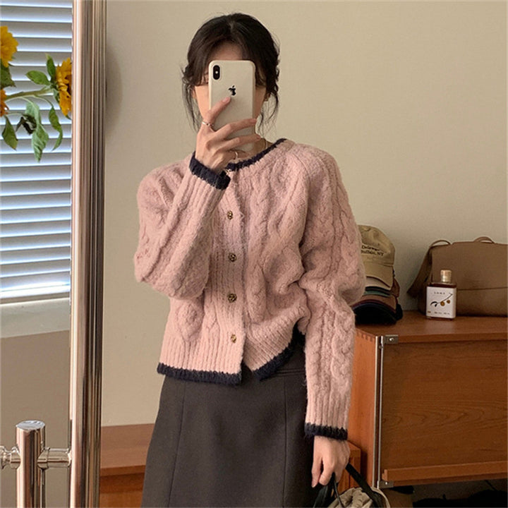 Cardigan en tricot pour femmes en motif à câble classique Chic & Stil