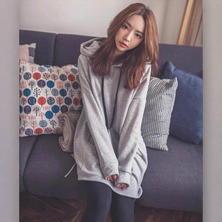 Women's hoodie with casual print and hood Lune London