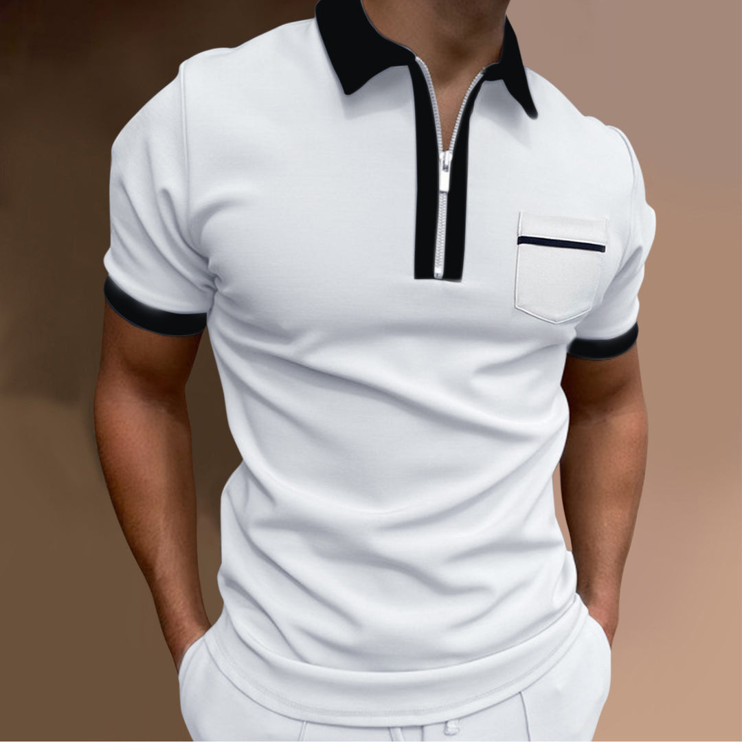 Men's Zip Front Polo Chic Lune London