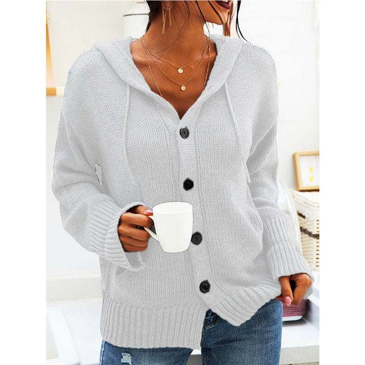 Ladies hooded vest with front button closure Lune London