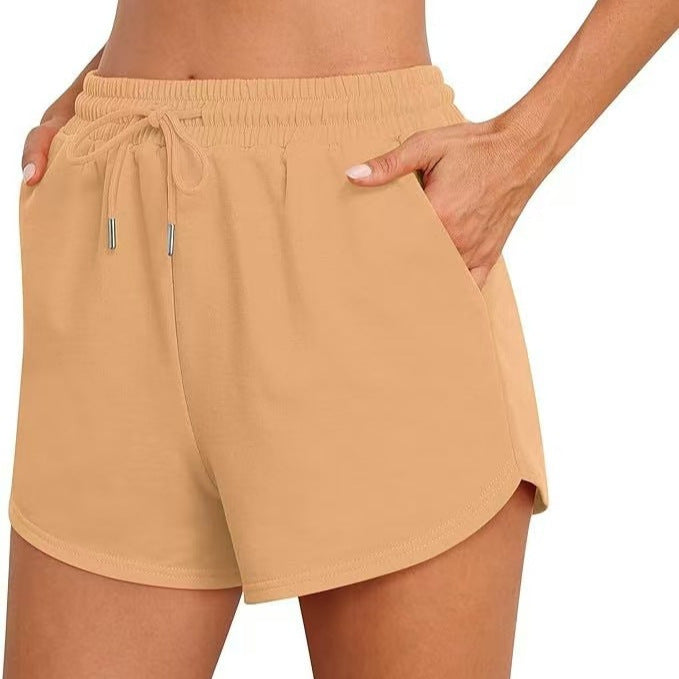 Women's casual trousers in a relaxed fit with an elastic waistband and side pockets Lune London