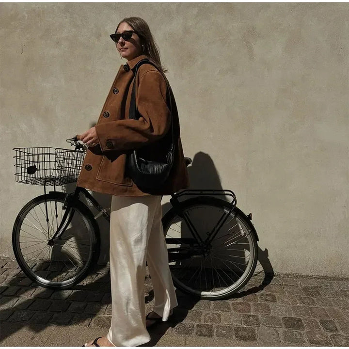 Lune London Elegant suede jacket for women