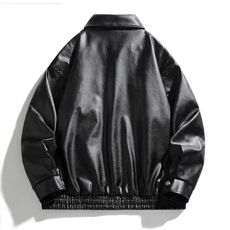 Faux leather jacket for men with elastic waist Lune London