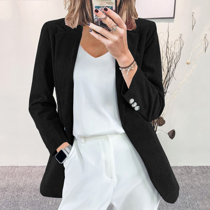 Women's cord blazer with fine texture and elegant details Lune London
