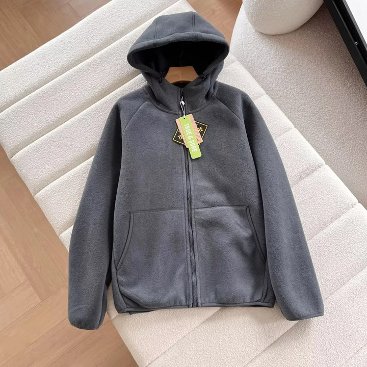 Veste en polaire chaude et confortable pour femmes avec capuche Chic & Stil