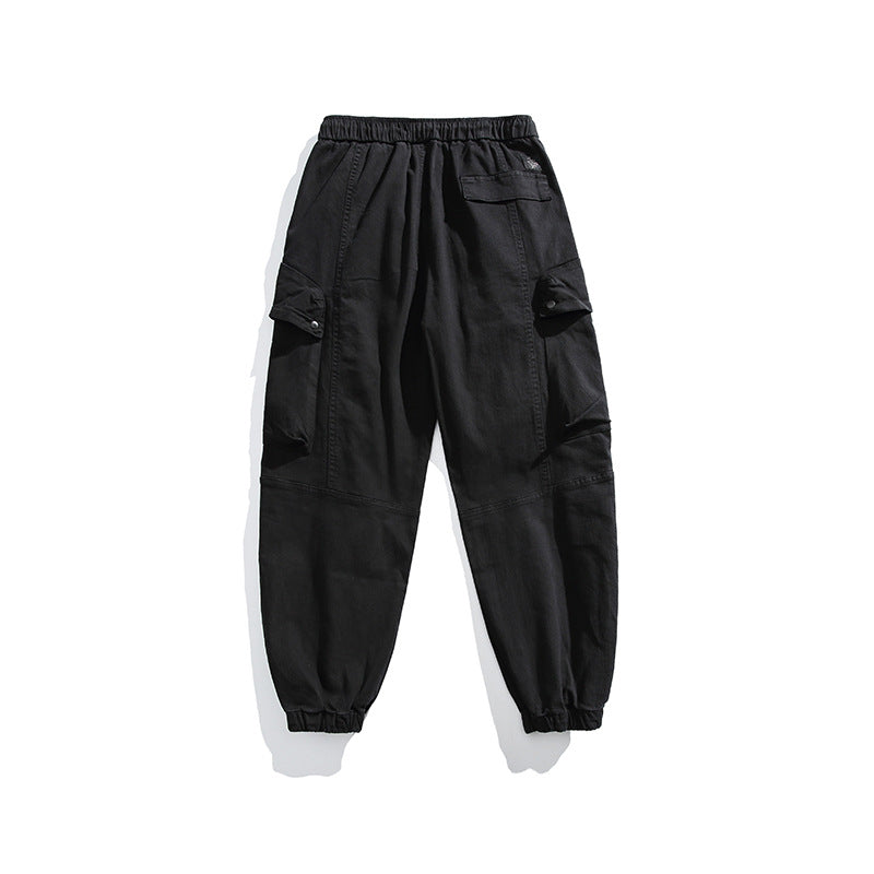 Pantalon cargo pour hommes avec taille élastique et poches pratiques Lune London