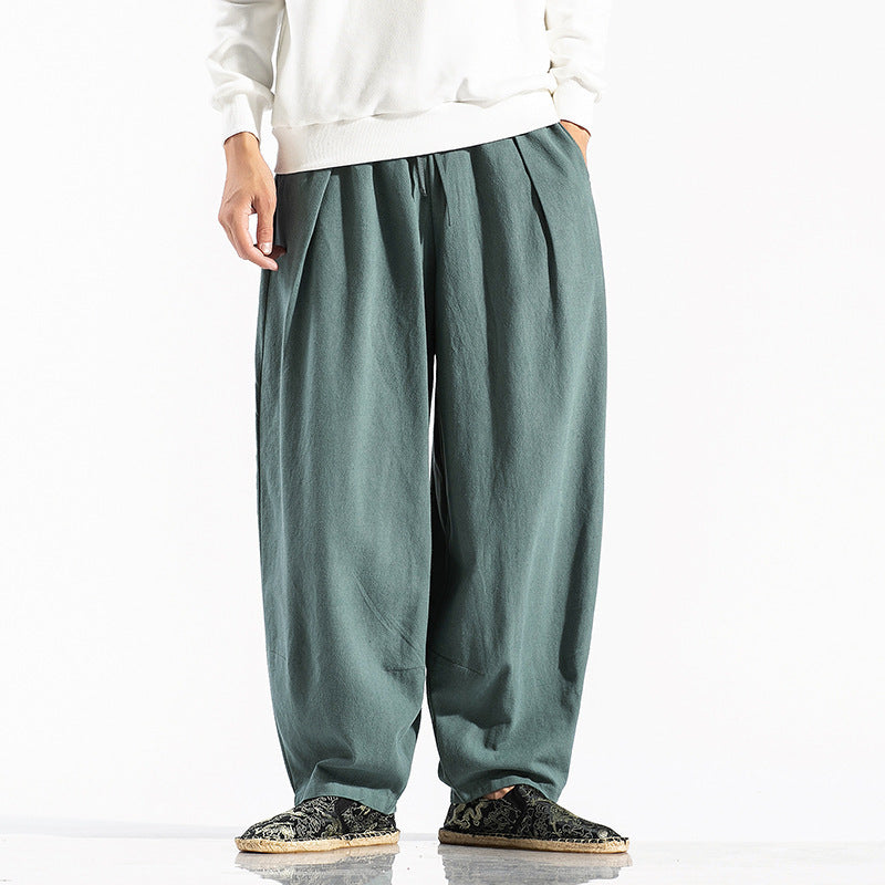 Casual Harem Pants for Men with Elastic Waist and Deep Side Pockets Lune London
