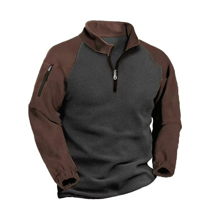 Functional fleece jacket for men with high collar and zipper Lune London